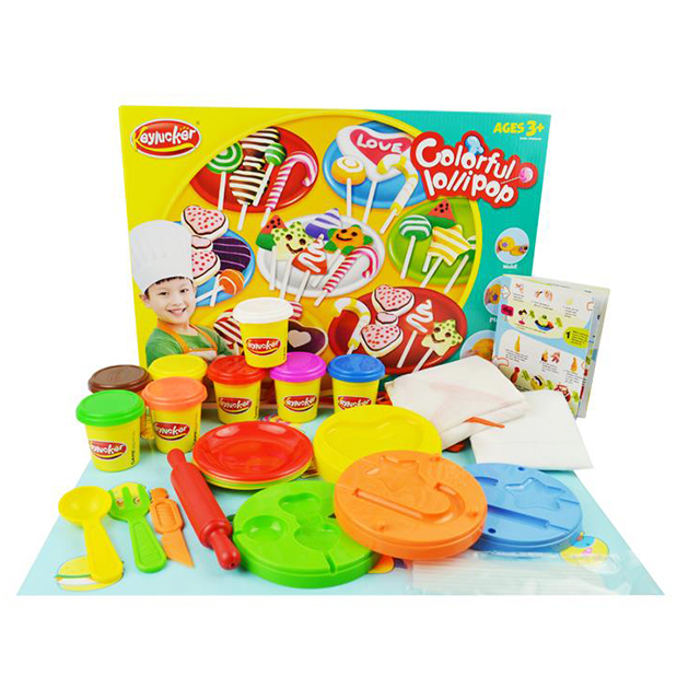Wholesale new style color playdough ice cream shop mold clay DIY making puzzle play game toys for kid