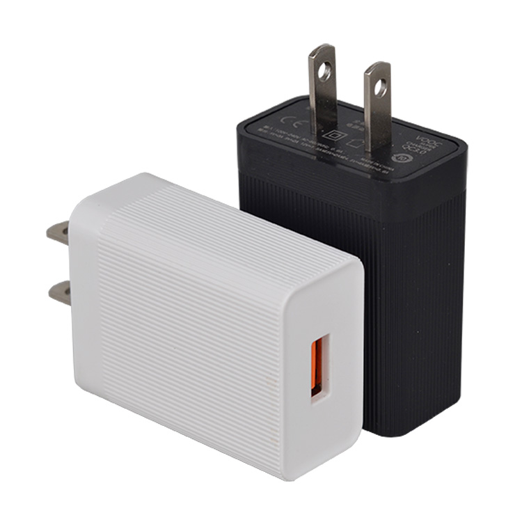 Вилка европейского и американского, узор в полоску, док-станция Qualcomm Quick Charge 3,0 быстрое зарядное устройство мобильного 18 Вт солнечное зарядное устройство