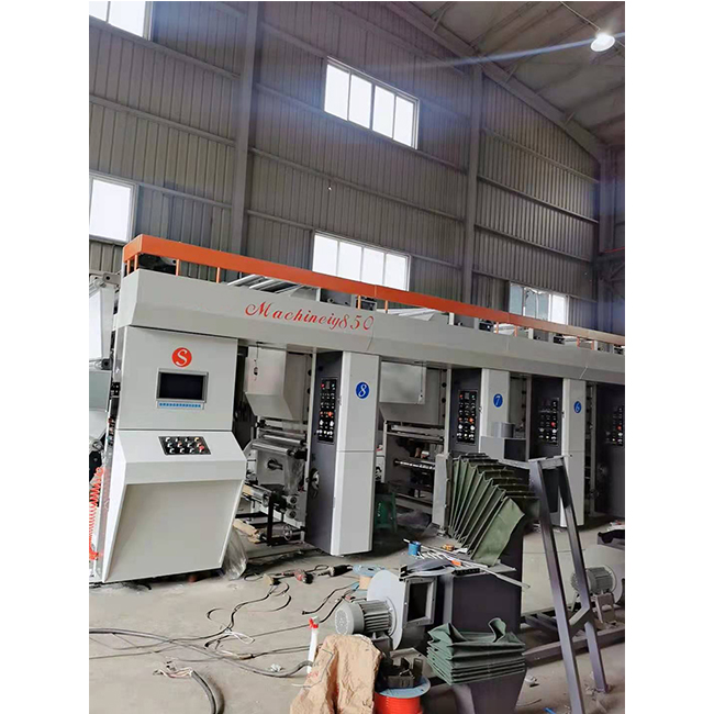 Full automatic intelligent 800mm film 6 color rotogravure printing machine