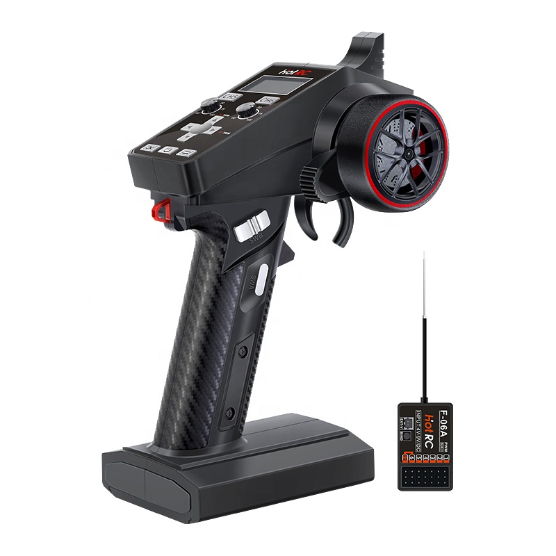HOTRC CT-6A Transmitter 2.4G 6CH With Return voltage Receiver RC Car Remote Control Boat Tank RC Vehicle Model Toy Parts