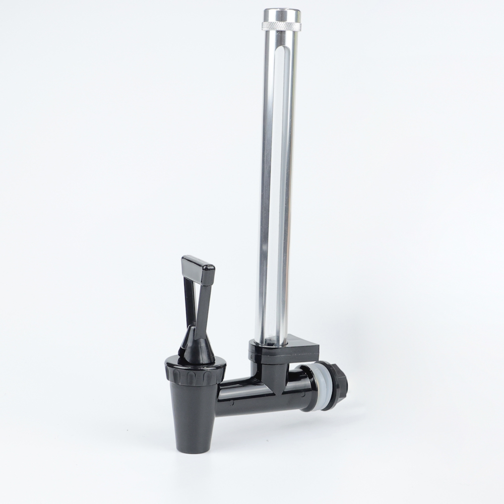 Drinking carbonated coffee drink with Water level gauge PC tube plastic thread coffee tap