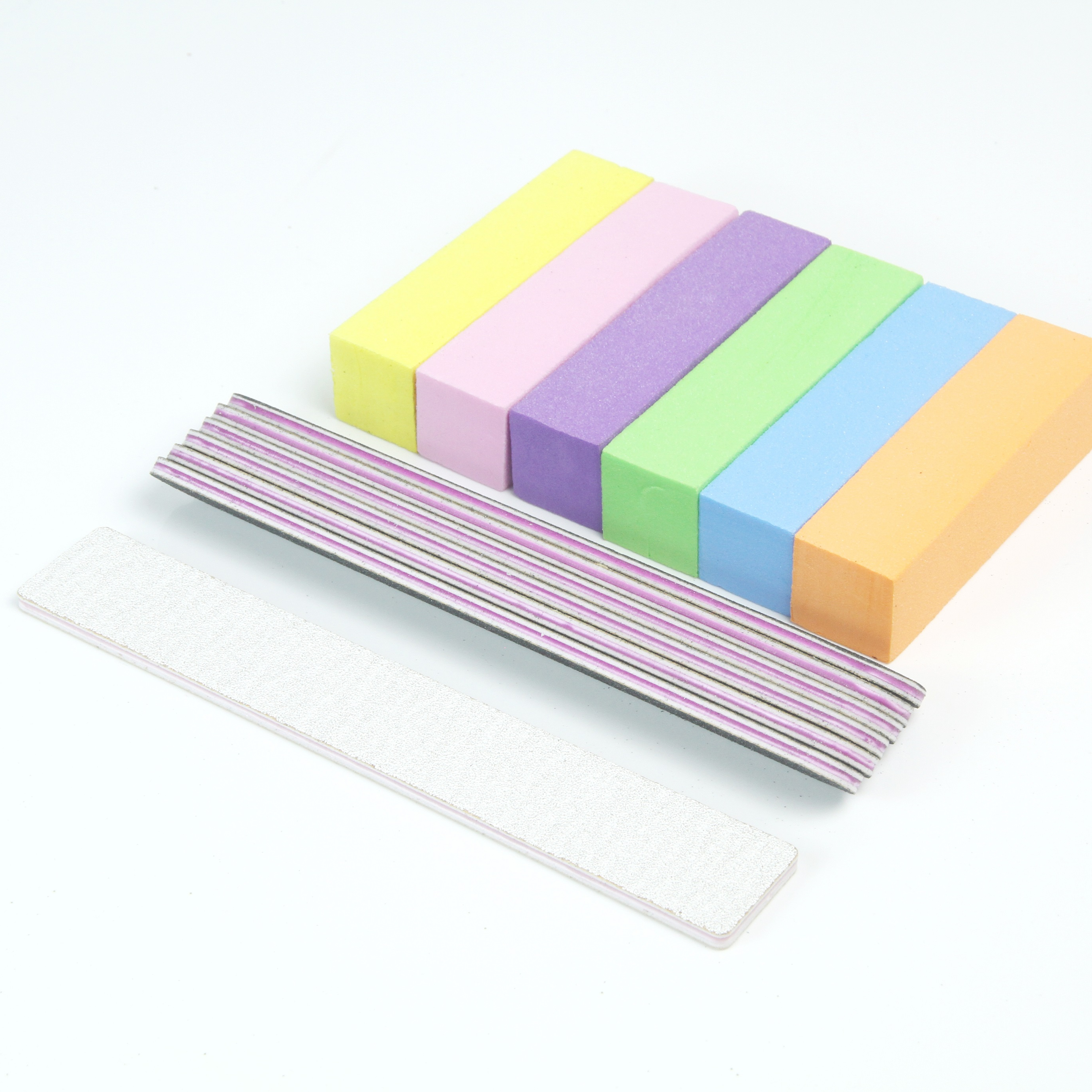 100/180 Grit Doublesided Rectangular Emery Board Professional Manicure Tools Set Buffer Block Nail File and Buffer Set