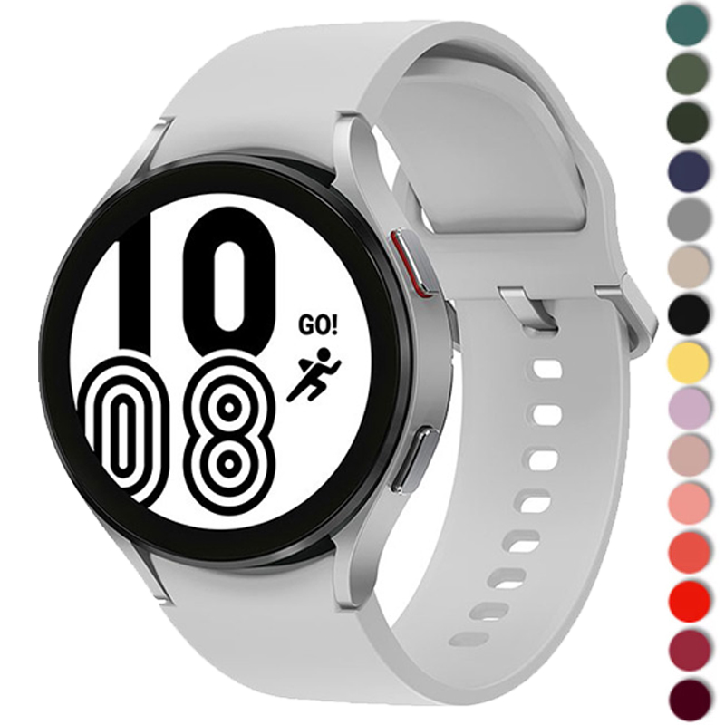 Ремешок силиконовый для Samsung Galaxy Watch 4 Classic, спортивный браслет для смарт-часов, 44 мм 40 мм, 20 мм 46 мм 42 мм