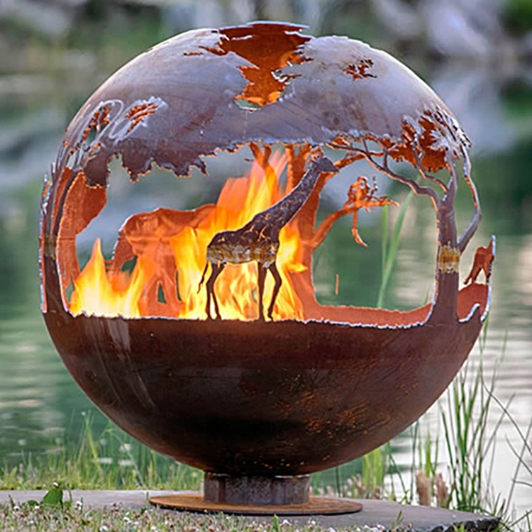 JH-Mech Giraffe&Elephant Design High Purchase Rate Sensational Fire Pits Sphere