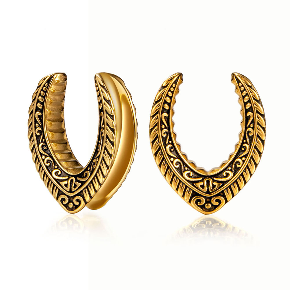 316L Stainless Steel Saddle Ear Gauges Plugs Expander Flesh Tunnel Ear Weights Piercing Body Jewelry