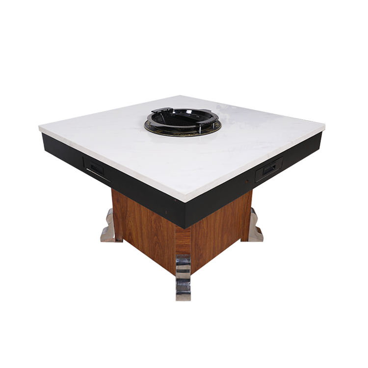 Customizable Manufacturers Directly Simple Square Lifting Hot Pot Table For Restaurant