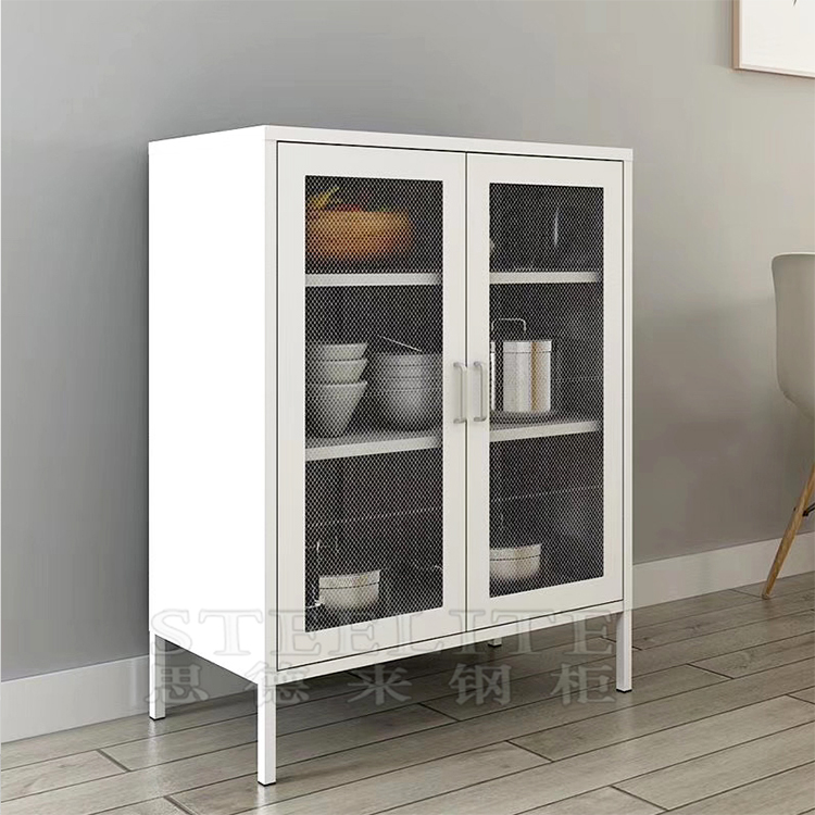 Home Furniture Living room Side Storage Display Cabinet Metal Sideboard Design
