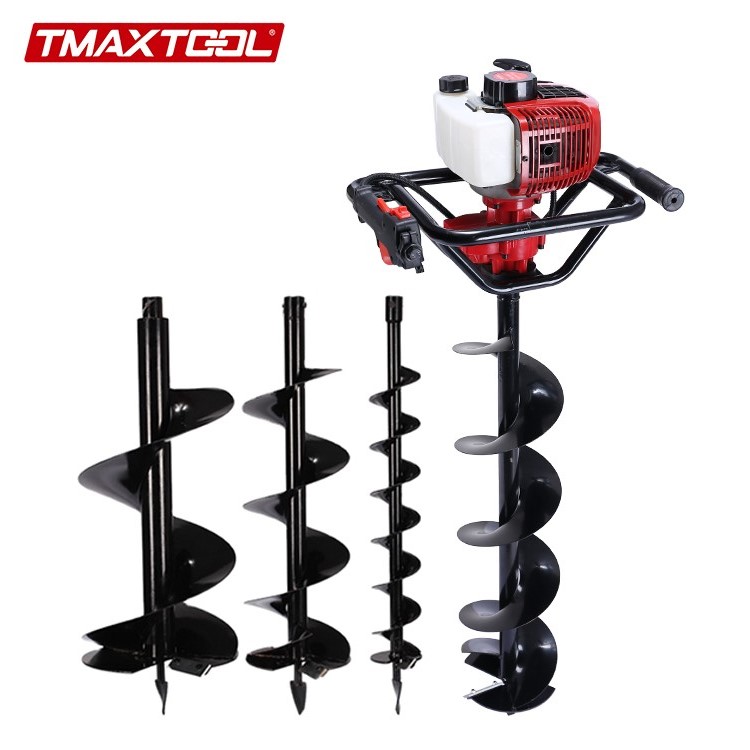New 52cc 2 Stroke Post Hole Digger Earth Soil Auger 1.6kw Petrol Gasoline Power Ice Auger