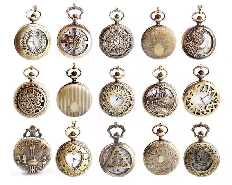 Vintage wholesale old necklace for men and women son quartz father pocket watch with chain factory