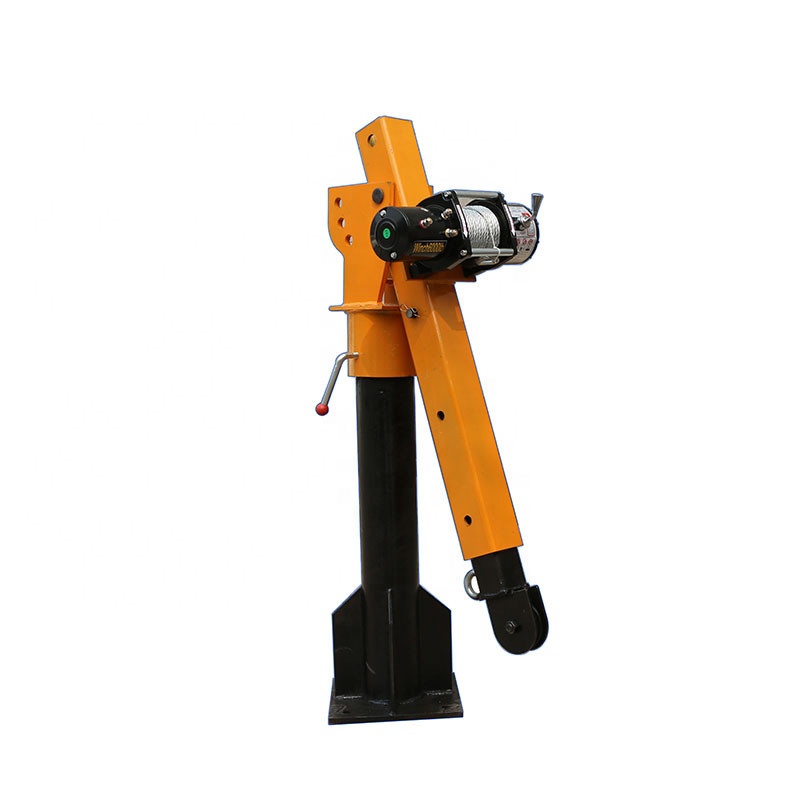 0.5to 1ton 2ton Mini Pickup crane foldable no limit height truck Mounted small Lifting Crane