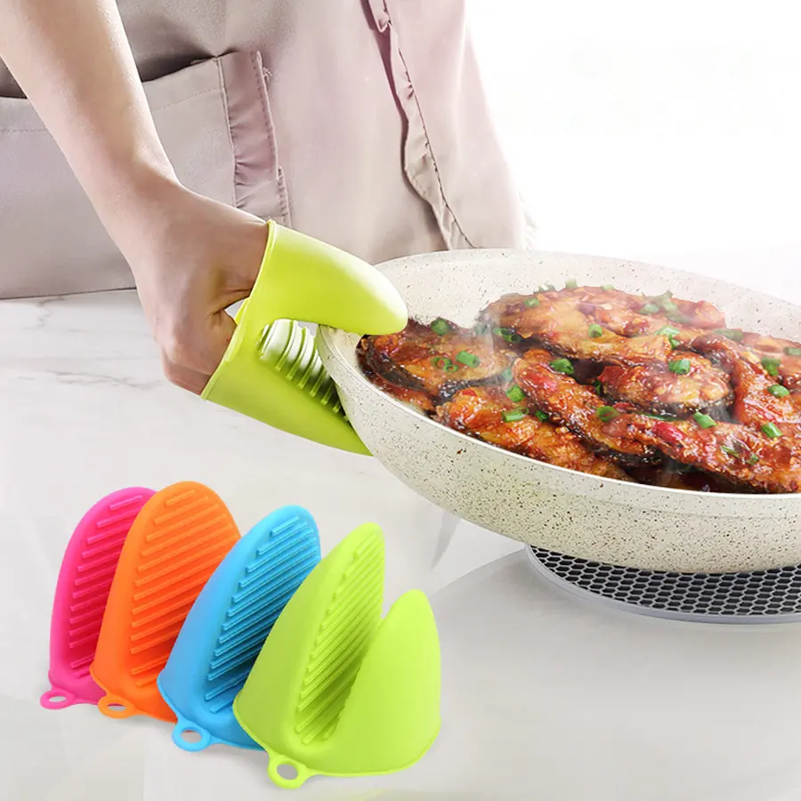 Cheap Silicone Baking Gloves Heat Resistant Microwave Silicone Rubber Custom Printed Oven Mitts