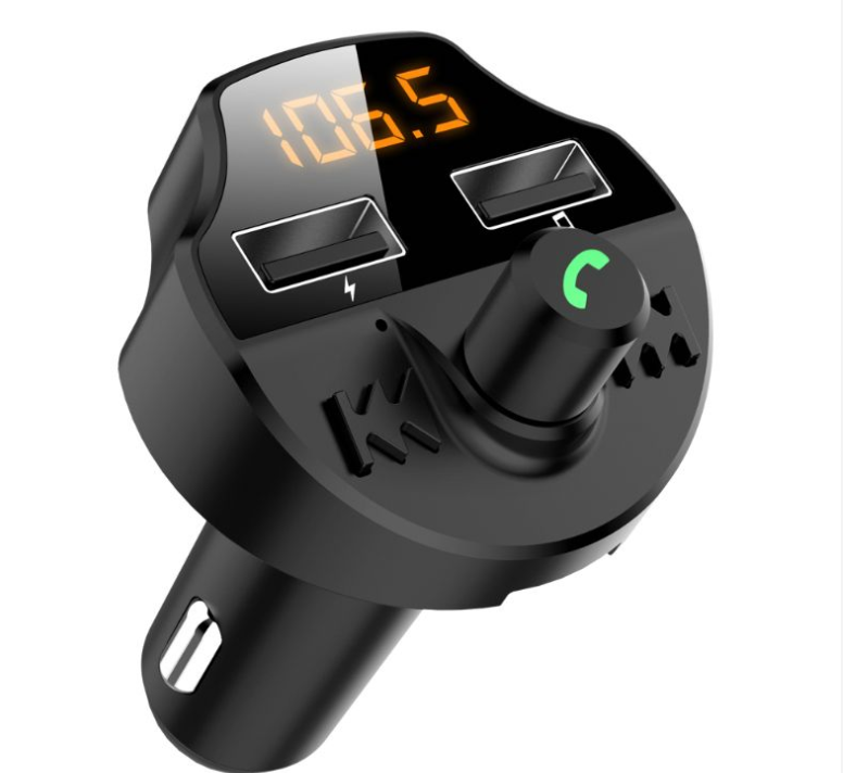 Автомобильный комплект BT, двойной Usb Lcd Aux Автомобильный MP3-плеер, fm-передатчик, модулятор Qc3.0, быстрое зарядное устройство, беспроводная гарнитура, Carkit