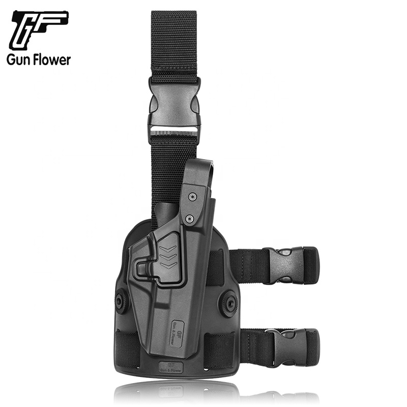 Кобура GunFlower с полимерным индексом и двойным карманом для магазина с платформой для ног и быстроразъемным креплением