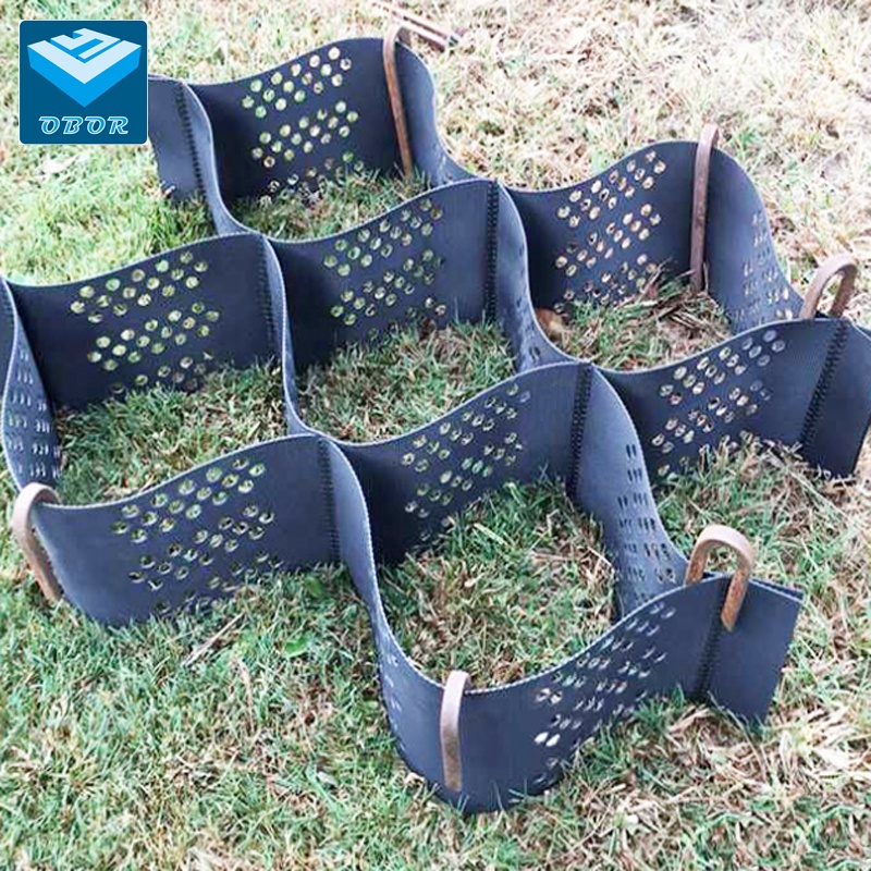 HDPE Гладкая текстурированная перфорированная геокеллы terram гравия сетка асфальтоукладчик стабилизатор Производитель поставка низкая цена