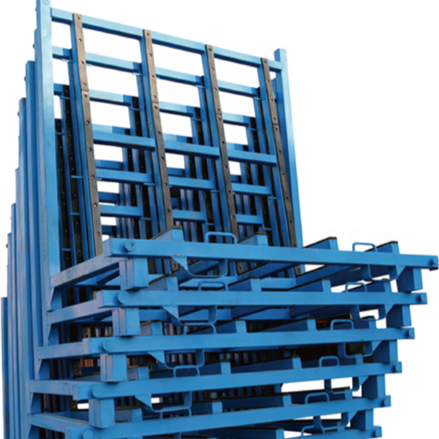 Warehouse rack shelves heavy duty steel L-frame glass transport rack