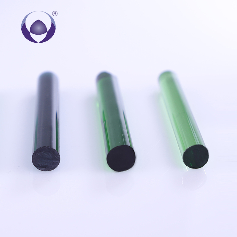 heat resistance and unbreakable green color borosilicate function solid glass rod