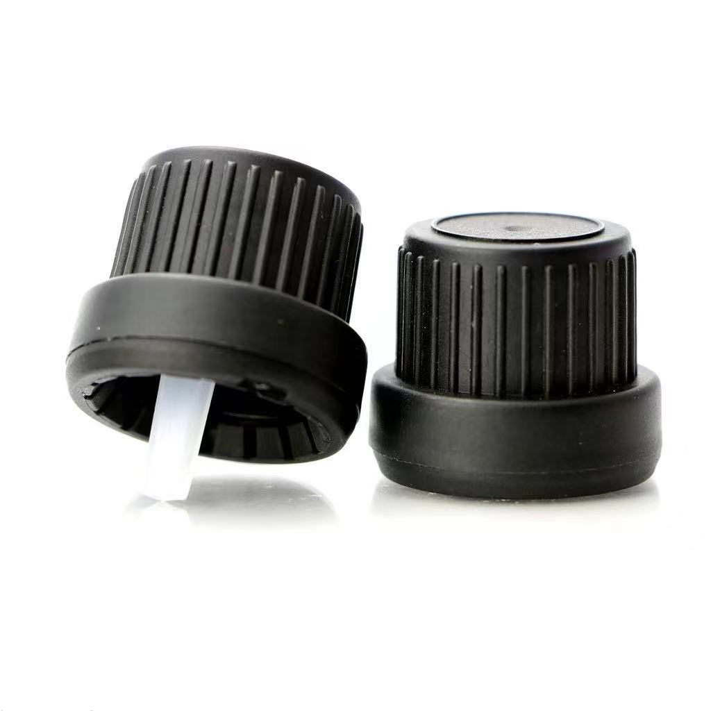 High Quality 18/400 Price Big Head Plastic Cover With Inner Plug For Essential Oil Glass Bottle