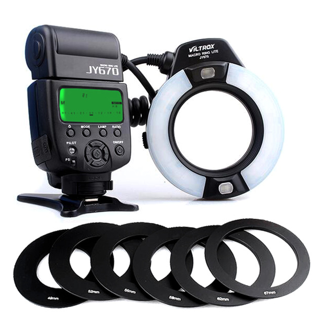 Viltrox JY-670 макро кольцо Вспышка Speedlite Light Lite для Canon для Nikon с кольцами