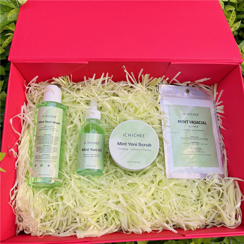 Yoni Wash Mint Bottle Intimate Hygiene Yoni Gel Organic Feminine Wash Foam Vegan PH Balance Private Label Yoni Gel Wash Kit