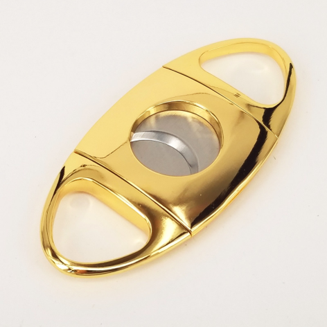 HQP-XJ01 HongQiang роскошные аксессуары для сигар с двойным лезвием Custom cuttar Cutter Gold из нержавеющей стали