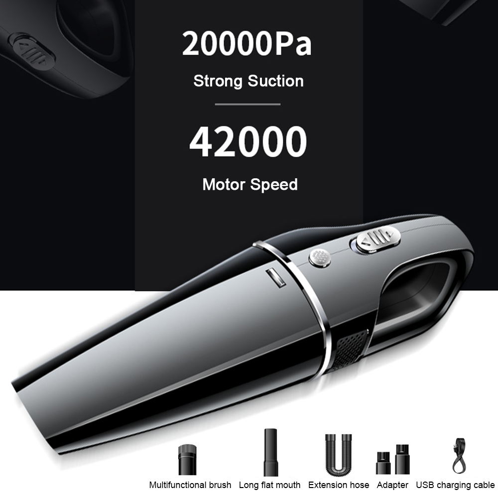 20000Pa портативный беспроводной пылесос для автомобиля вакуумной чистки авто дома портативные вакуумные уборщики мощный цикло