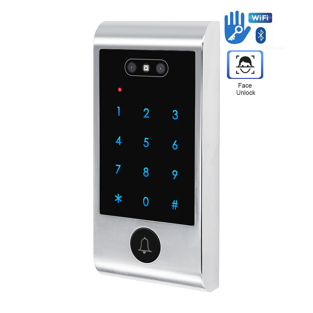 TTLock wifi mobile facial recognition for door opening biometric time attendance machine for access control system
