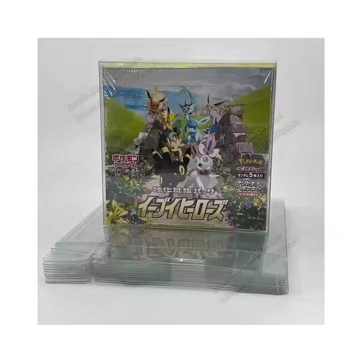 Dustproof PVC Clear Pokemon Japanese Booster Box Plastic Protector Japan English Booster Case Protective Box Display Showcase