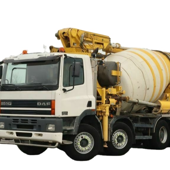 Насос для бетономешалки DAF CF 340 8X4, куб. М, цилиндрическая форма, транспортировочный сухой порошок, насыпной цементный резервуар, полуприцеп