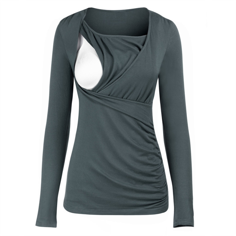 Functional Feeding Skin Friendly Joint Cotton High Quality Mama Nursing Nurse T Shirts