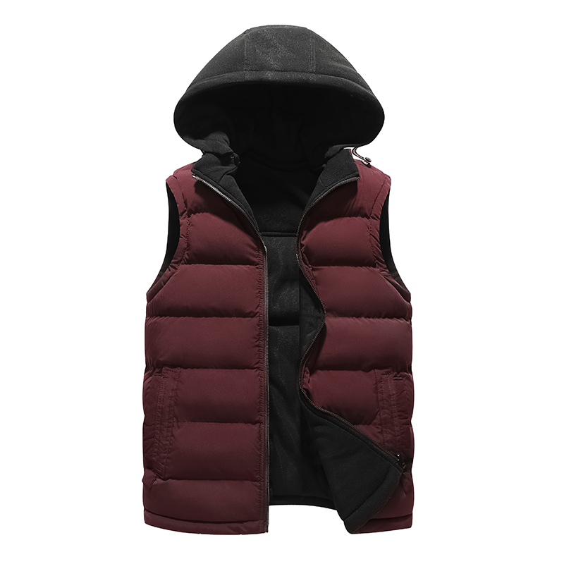 Reversible Wear Plus Size S-4XL Men's Waistcoats Men Casual Hoodies Winter Sleeveless Jacket for men's vest jackets & coats