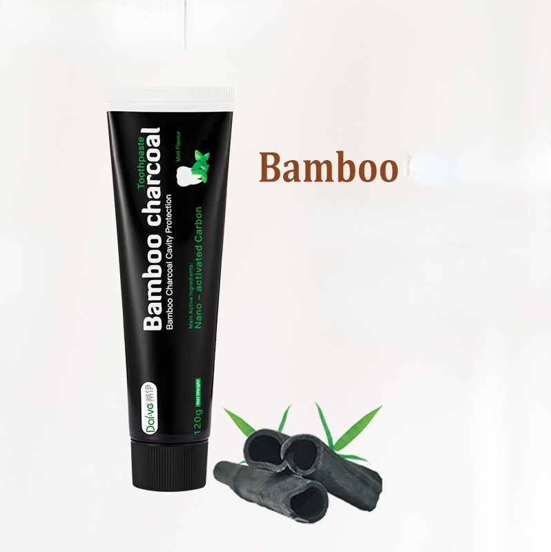 Bamboo charcoal black toothpaste bamboo toothpaste activated carbon scouring cleaning manufacturer 120g wholesale custom