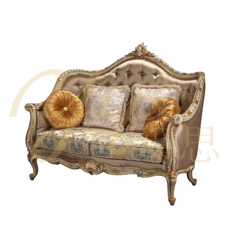 Yips LD-1601-1359 европейской серии (ДВП) древесноволокнистой резьба ручная роспись Роза узор 2-местный диван-кровать