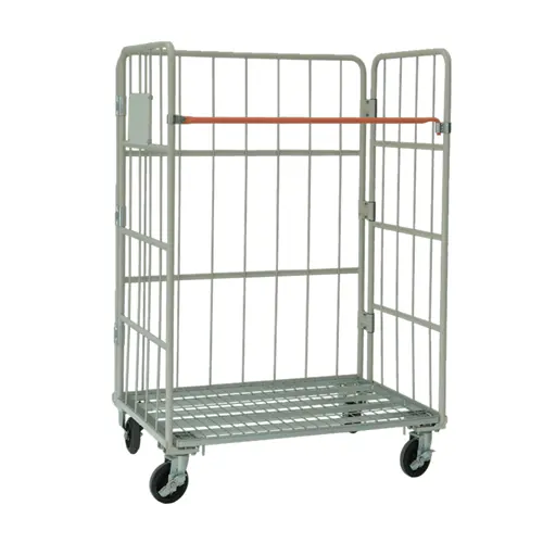 Customized galvanized high quality foldable steel logistics roll containers cage trolleys