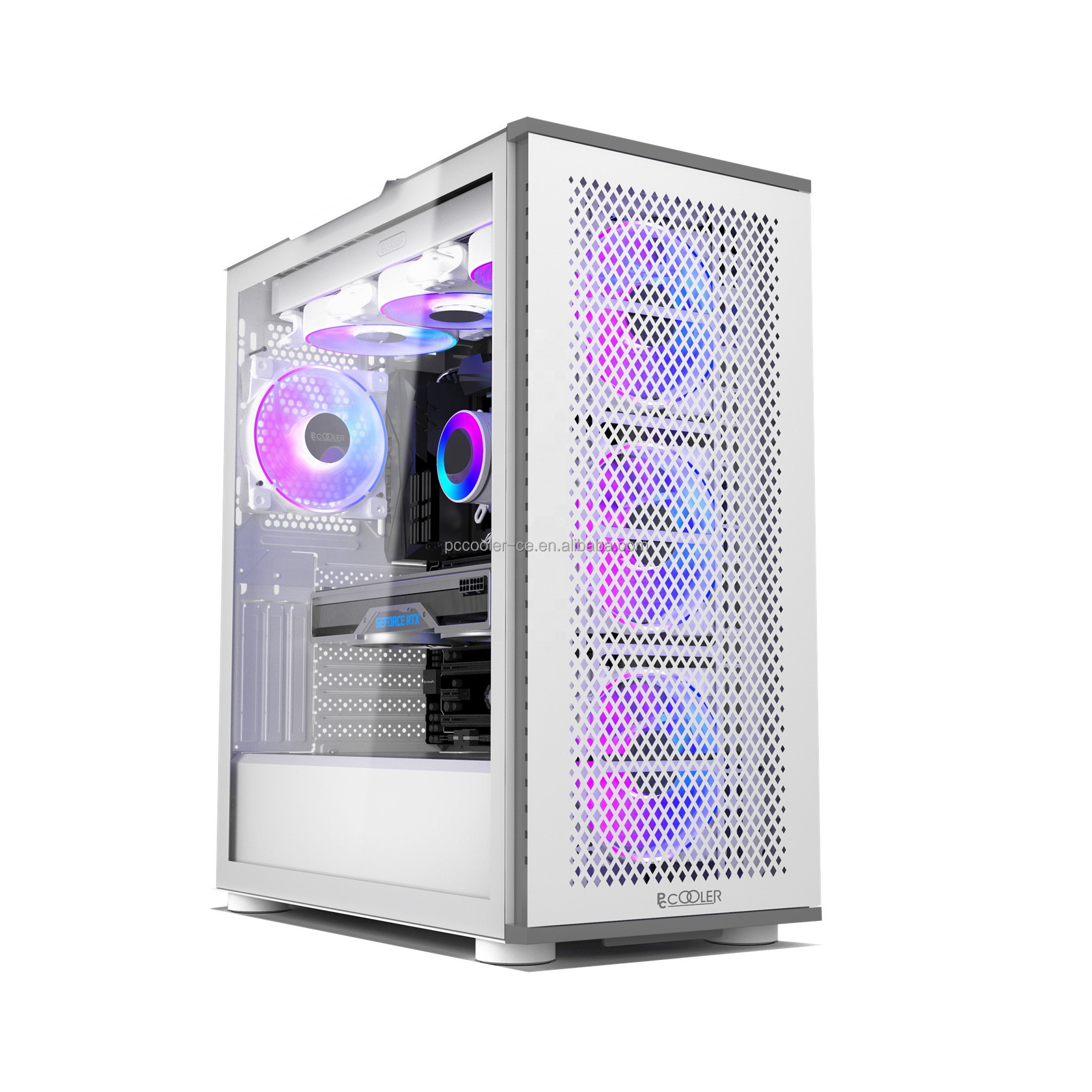 PCCOOLER E-ATX Сетчатый Чехол Белый игровой компьютер чехол ME200S