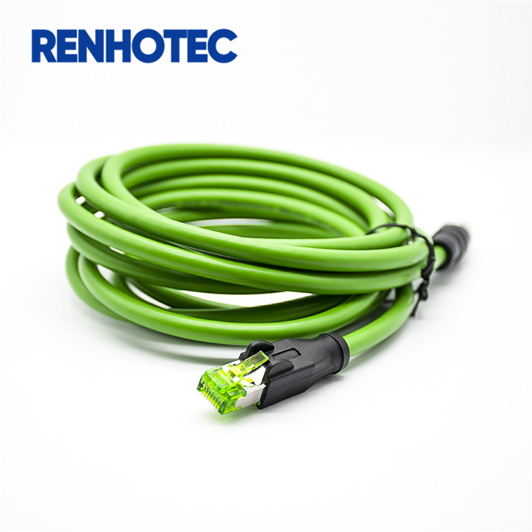 IP67 промышленный Ethernet кабель M12 D кодирован к RJ45