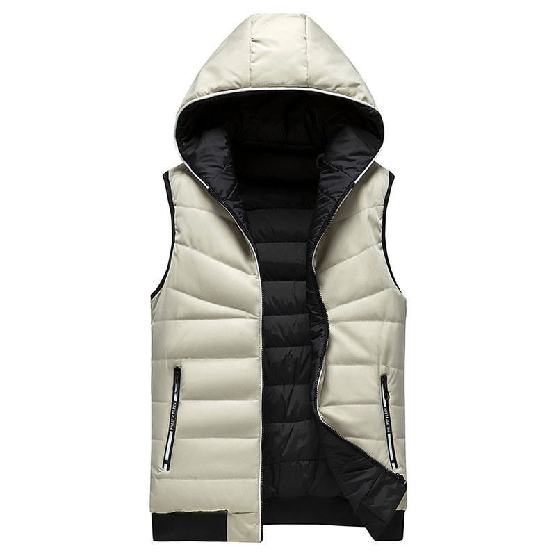 Wholesale Winter Windproof Hoodie Puffer Vest Multi Color Customization Puffer Jacket Vest Men
