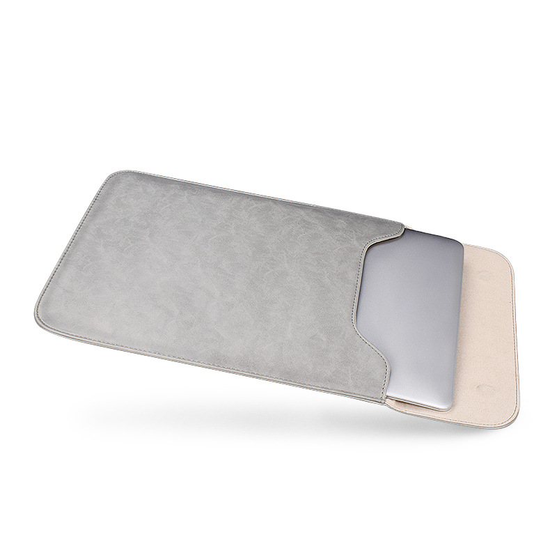 PU waterproof Notebook Computer Sleeve Pu Leather Laptop Sleeve With Zipper