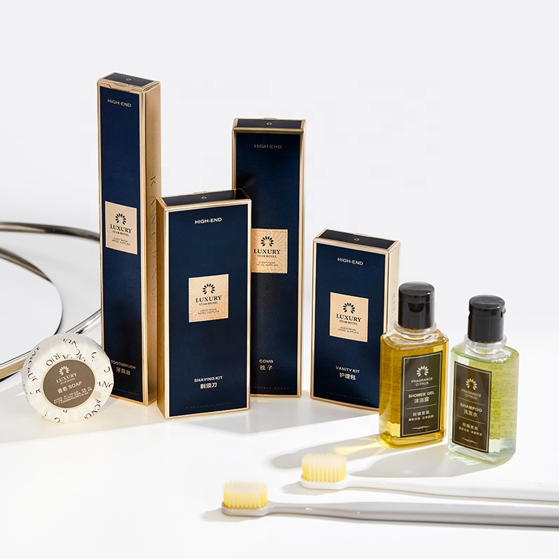 Customized Hotel Bathroom Guest Amenities Set Wholesale Luxury 5 Star Disposable Hotel Supplies Hotel Amenities Set Luxury