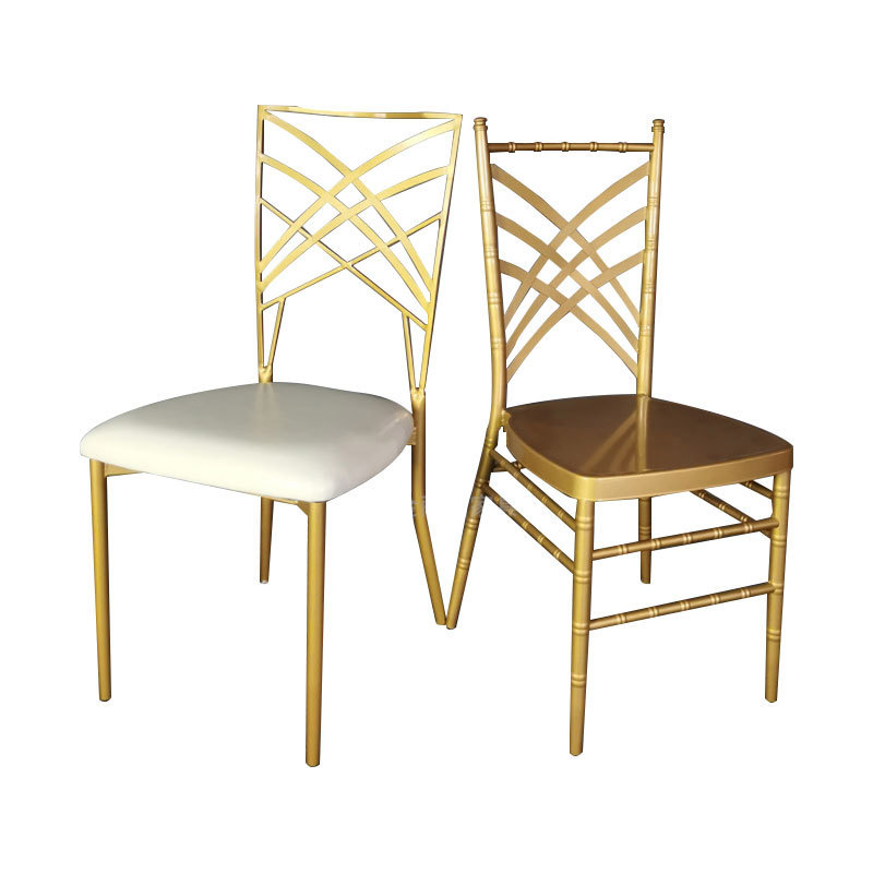 2021 Wholesale hot sale modern custom color cheap gold metal aluminium bamboo dinning wedding throne banquet hotel chair