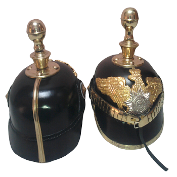Немецкий кожаный шлем Pickelhaube, немецкий кожаный шлем Pickelhaube, немецкий кожаный шлем