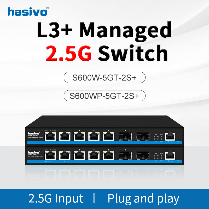 5*10 м/100 м/1 г/2,5 г RJ45 + 2*100 м/1000 м/1 г/10 г SFP L3 управляемый переключатель