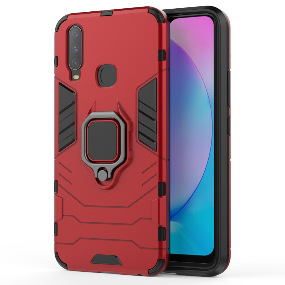 Гибридный чехол из поликарбоната и ТПУ для vivo y17, Y3, Y15, Y12, U10, U3X, Y11, Аксессуары для мобильных телефонов, чехол с кольцом-держателем, чехол для смартфона