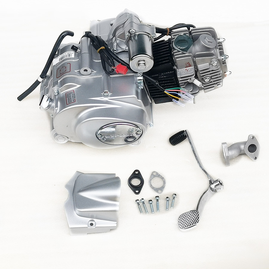 LiFan 125cc ATV горизонтальный двигатель 3 + 1 зубчатое Полуавтоматическое сцепление Электрический старт для ATV go kart использование