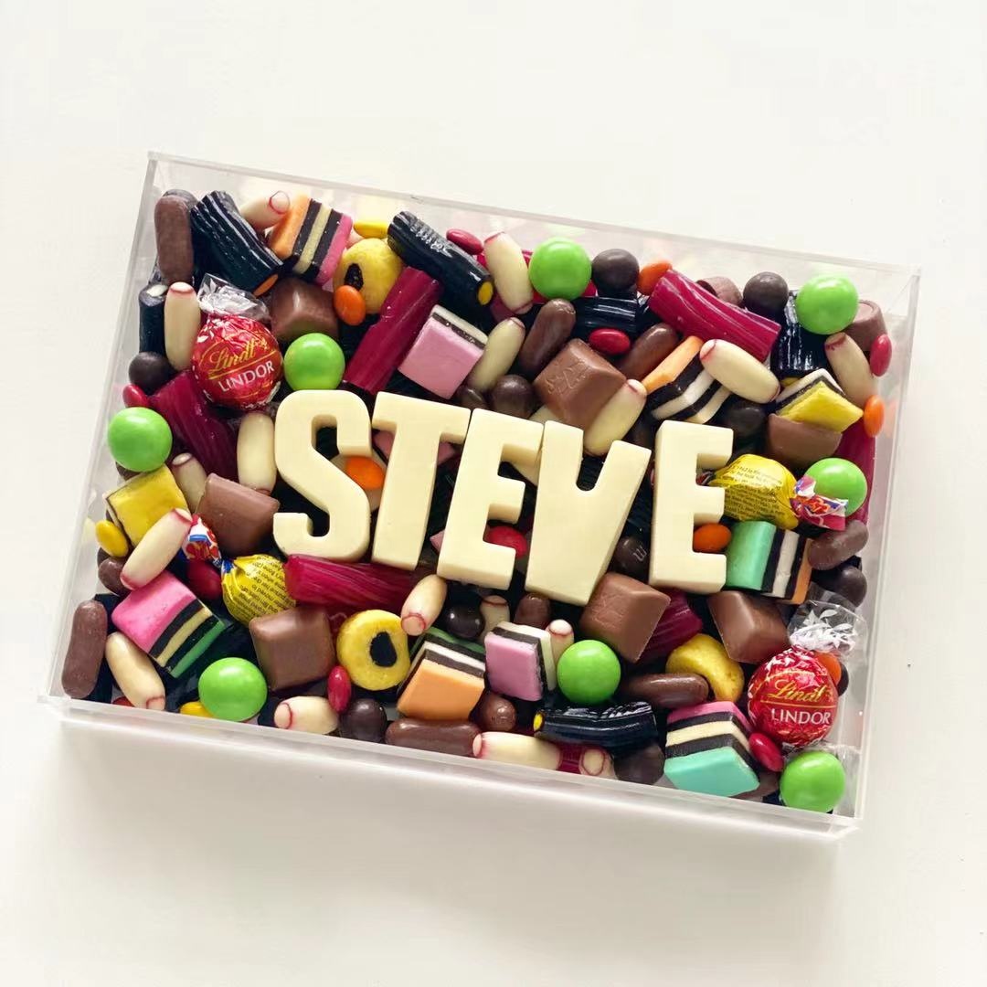 Best Selling Square Clear Candy acrylic candy box with lid