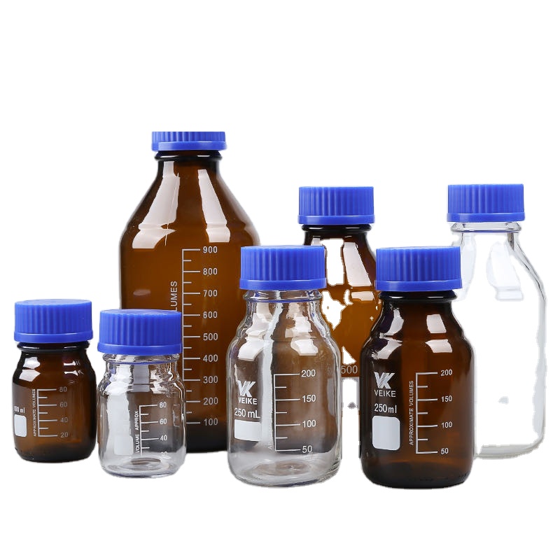Glass reagent bottle clear and amber glass boro 3.3 30ml-20000ml laboratory supplies reagent bottle