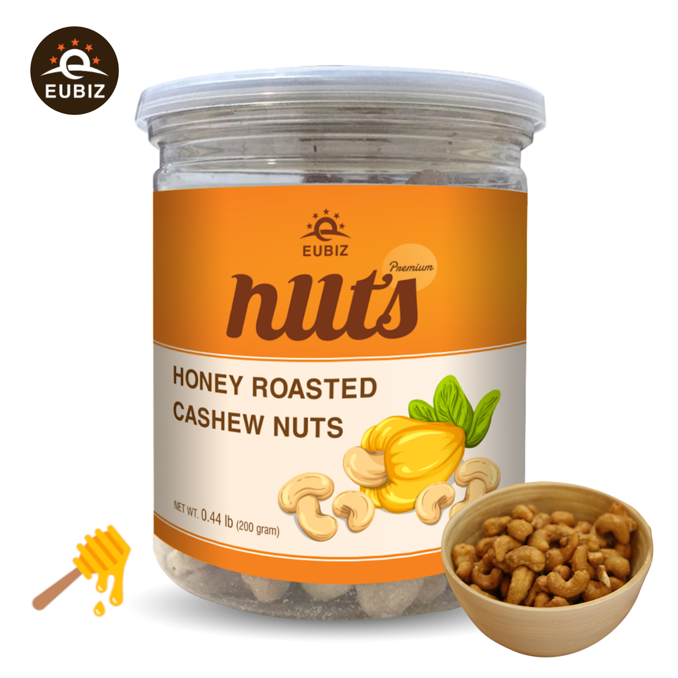 EUBIZ Cashew nuts Flavor Honey - Cashew Nuts For Sale - Box (Plastic) 200g (7.0 Oz) - in VietNam