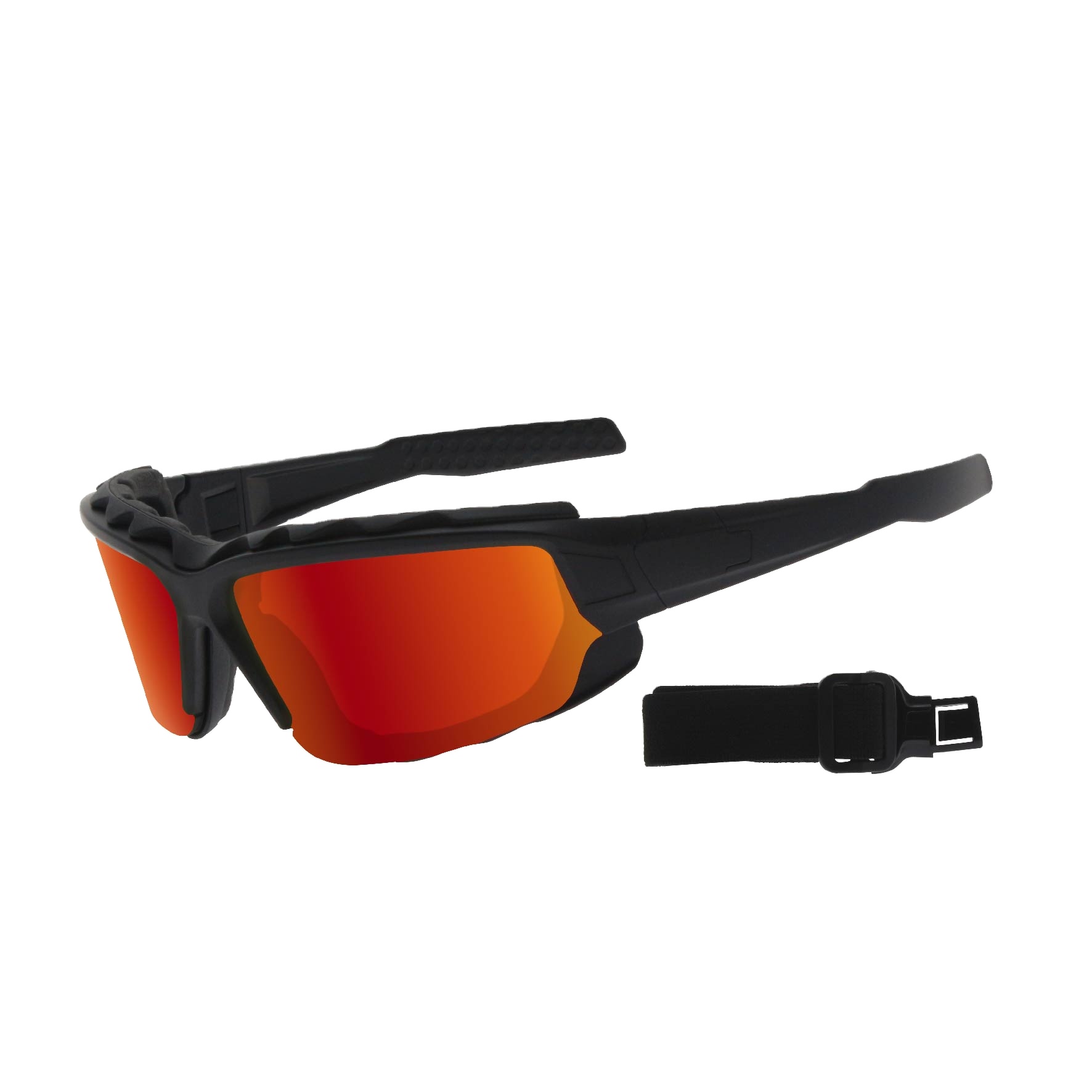 UV Protection Sport Sun Glasses Customized Logo Printing On Frame Goggles With Head Belt