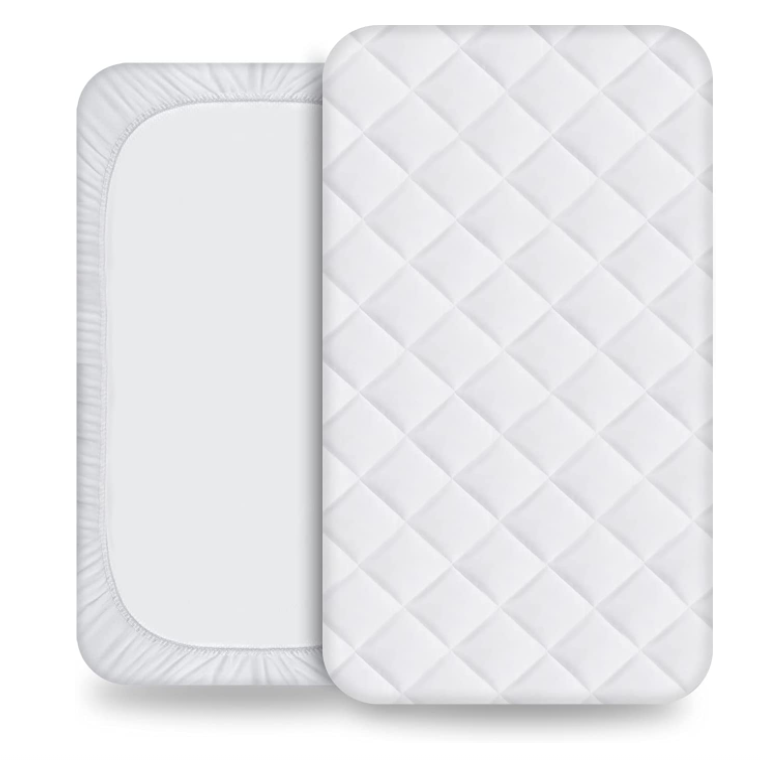 Stock Premium Quilted Bed Mattress Pad Cover Cotton Terry Cloth Baby Crib Fitted Waterproof Mattress Protector