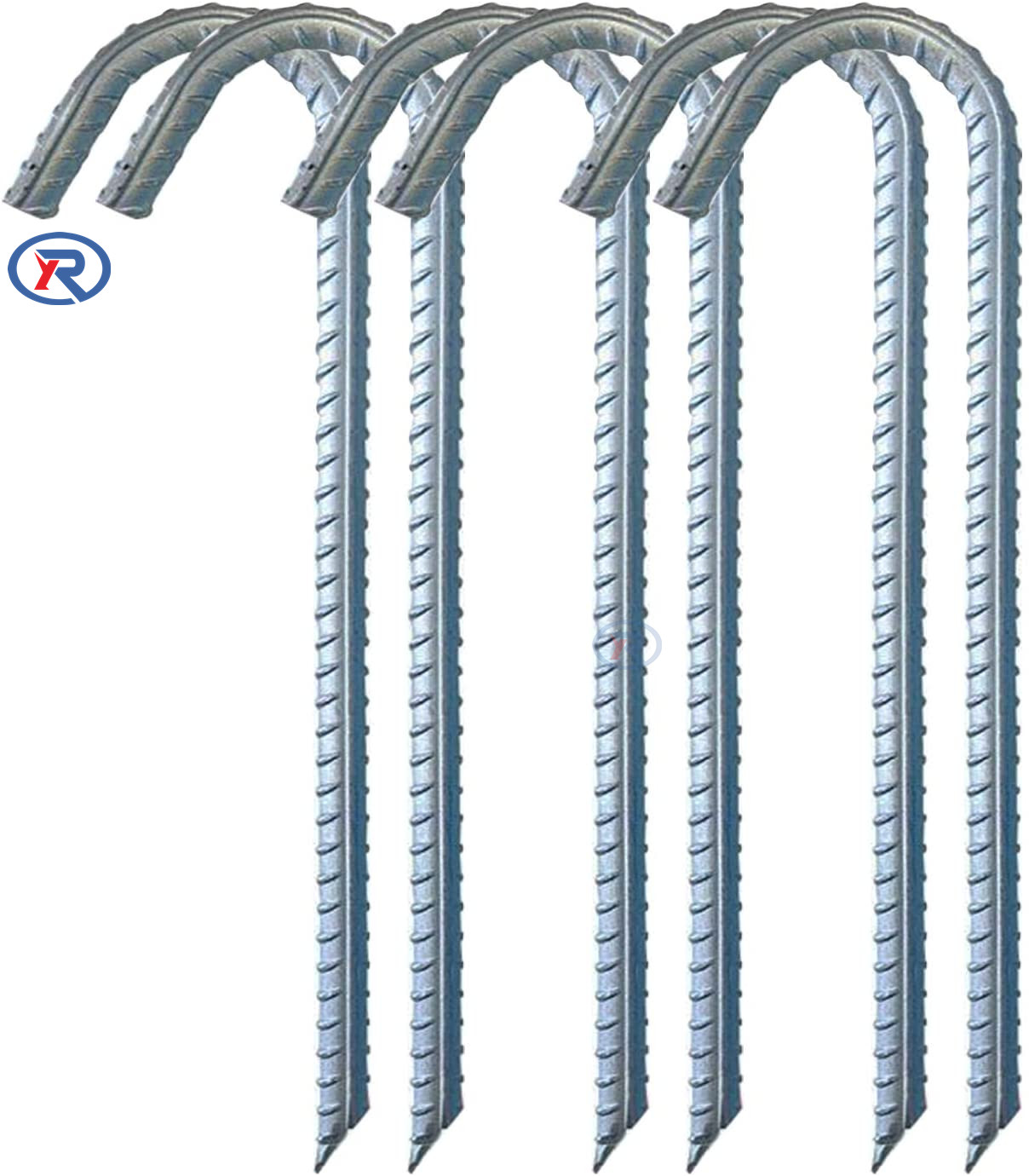 Rebar metal post trap garden landscape anchor stakes heavy duty j hook tent pegs for fence swing set tool