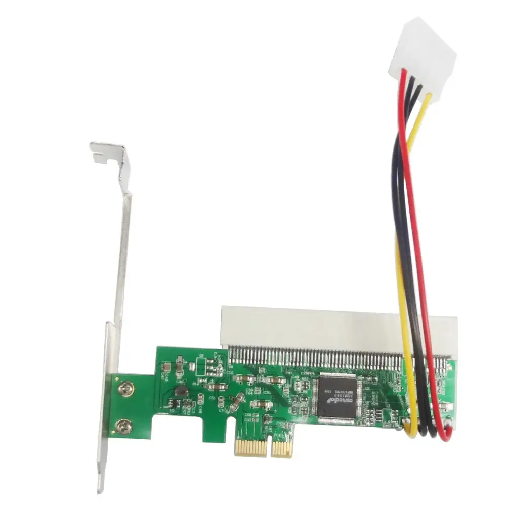 LPE1083 PCI-Express to PCI Adapter Card PCI-E X1/X4/X8/X16 Slot with 4Pin Power Cable Card Green Q00440